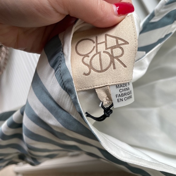 Chaser Striped Open Back Midi Slip Dress NWT - Picture 5 of 6